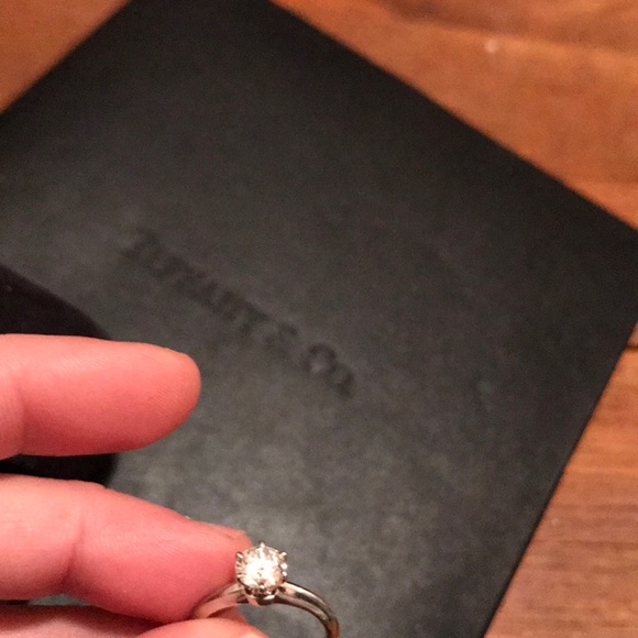 Tiffany & Co. Solitaire Platinum Engagement Ring - Picture 5 of 6